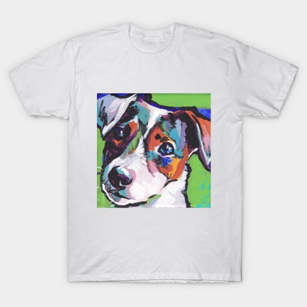 Jack Russell Terrier Dog Bright colorful pop dog art T-Shirt by bentnotbroken11